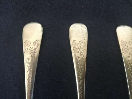 Set of 9 James Dixon and Sons A1 teaspoons