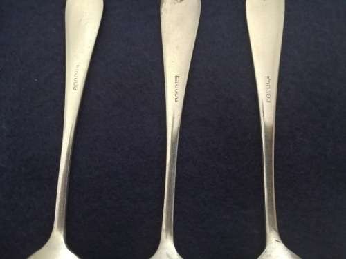 Set of 9 James Dixon and Sons A1 teaspoons