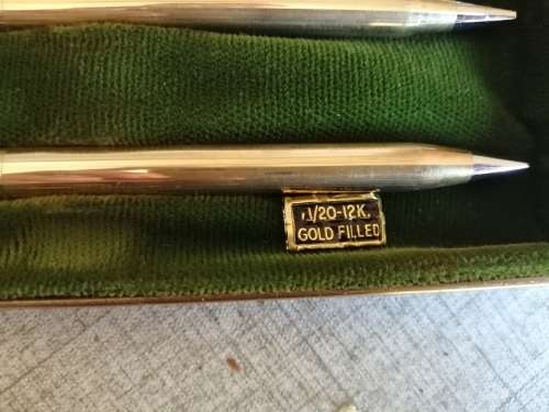 Vintage Quill Pen and Pencil set