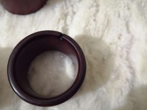 Set of 6 wooden serviette rings