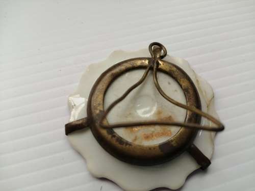 Miniature Limoges plate on stand