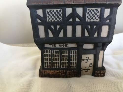 Highly collectable The Bank from Childswicham pottery