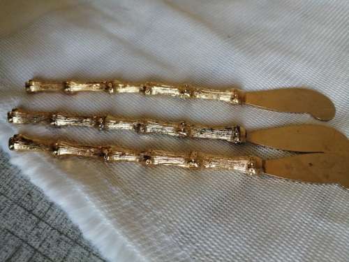 Gold plated butter knives