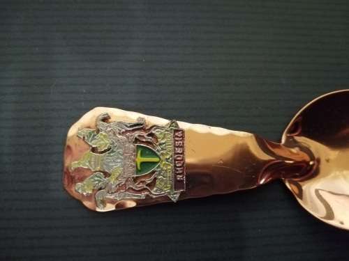 Copper collectors spoon from Rhodesia