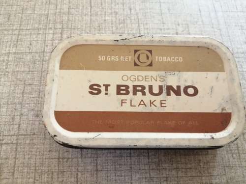 Vintage Ogdens St Bruno flake tobacco tin