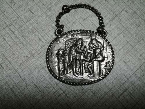 Silver plated plaque street scene