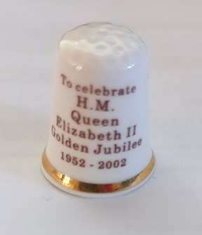 Queen Elizabeth Golden Jubilee thimble