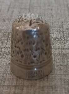 Antique CH 7 Dorcas silver thimble