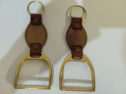 Stunning brass ornamental stirrups