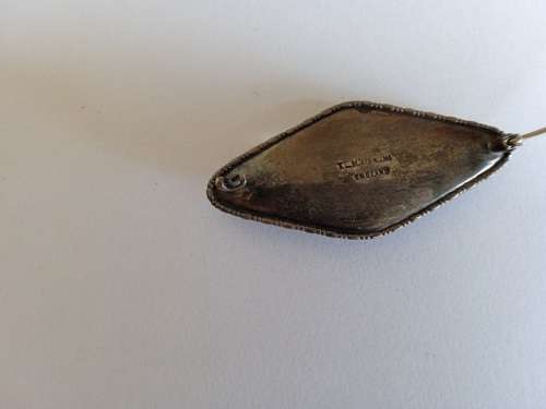 Vintage Thomas L Mott sterling silver art deco brooch