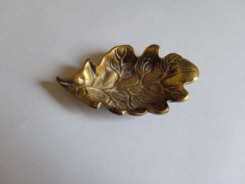 Brass leaf shaped ring dish