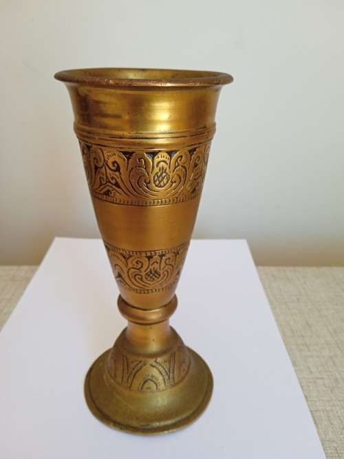 Antique brass vase