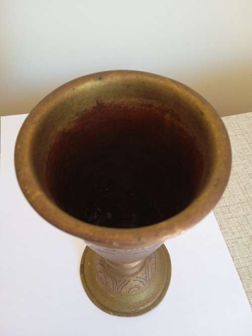 Antique brass vase