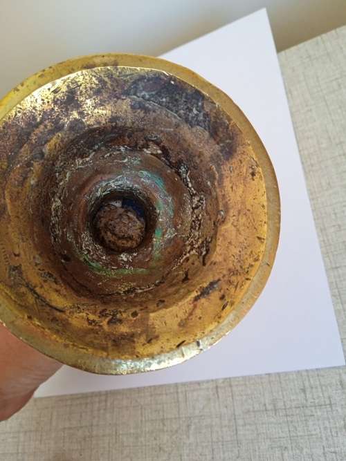 Antique brass vase