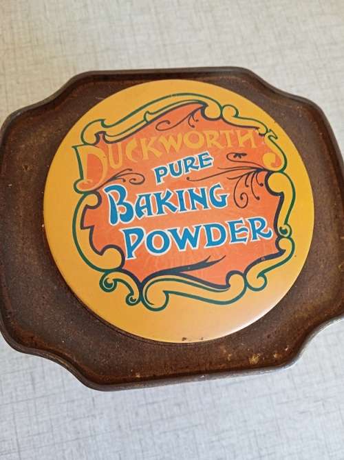 Duckworth pure Baking Powder tin circa 1960