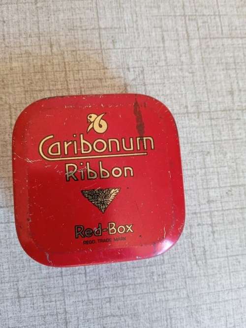 Vintage Caribonum Ribbon tin