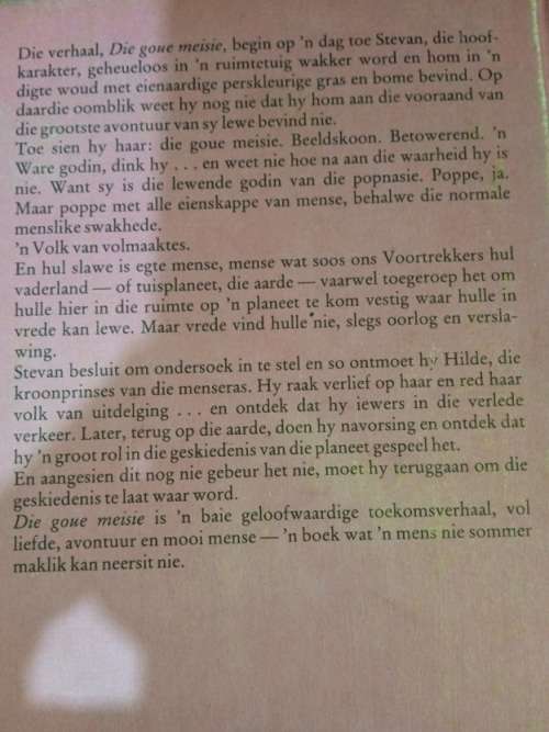 Die Goue meisie deur Vincent van der Westhuizen