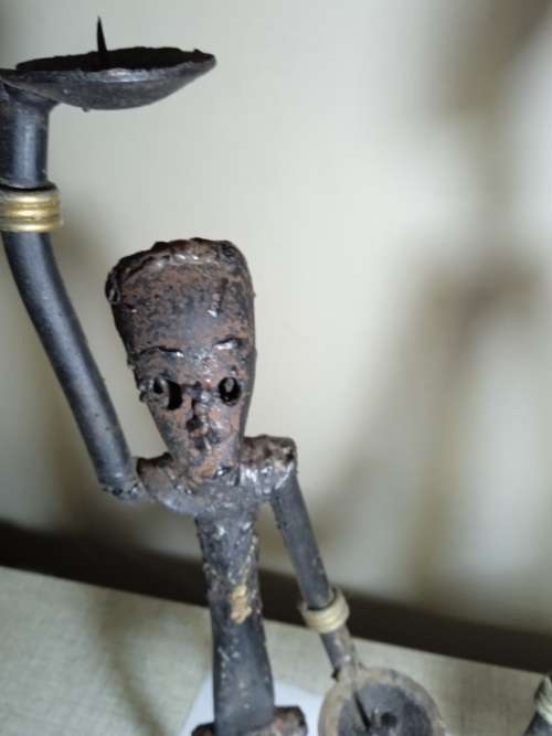 Ethnic metal/steel candle holders