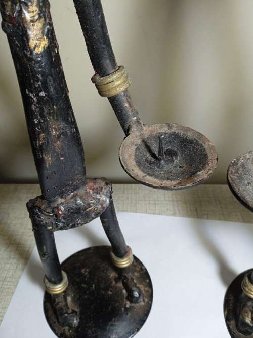 Ethnic metal/steel candle holders