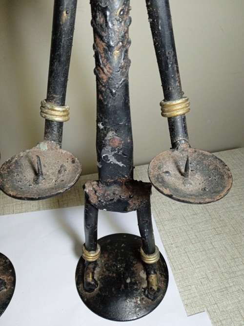 Ethnic metal/steel candle holders