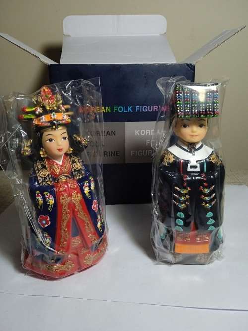Danisl Art Gallery Oriental Folk Figurines Chosun King and Queen