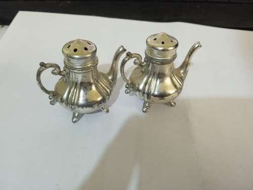 The sweetest silver plated salt shakers