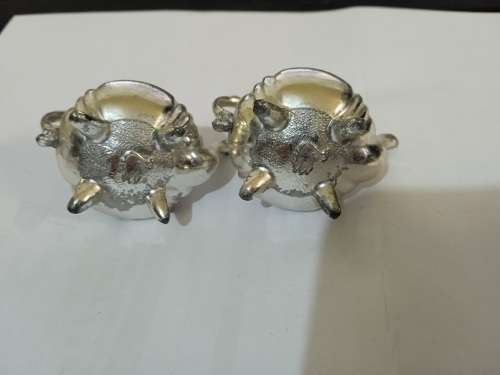 The sweetest silver plated salt shakers