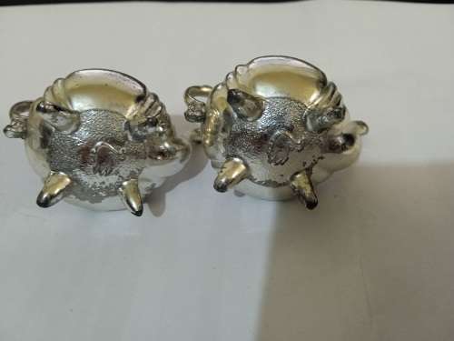 The sweetest silver plated salt shakers
