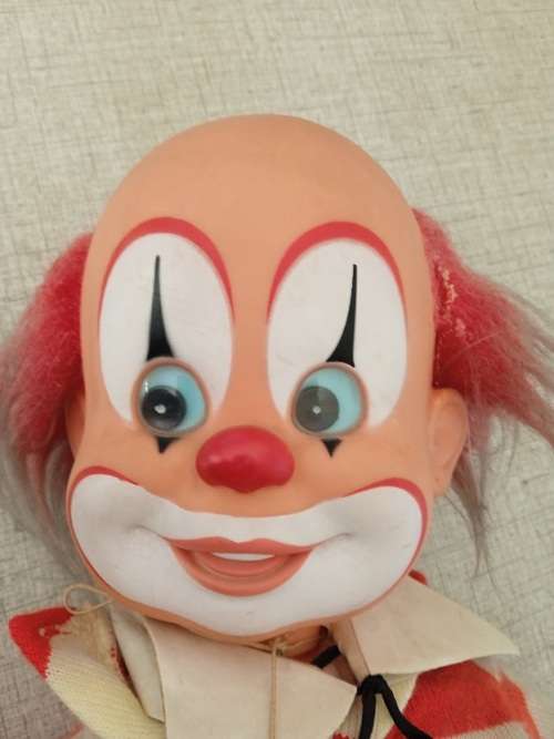 Vintage Sebino clown doll, made in Italy, circa 1970