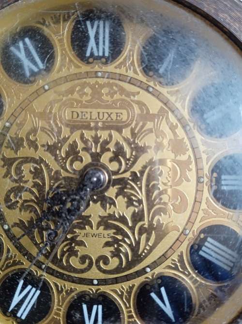 Vintage Deluxe brass alarm clock, not working
