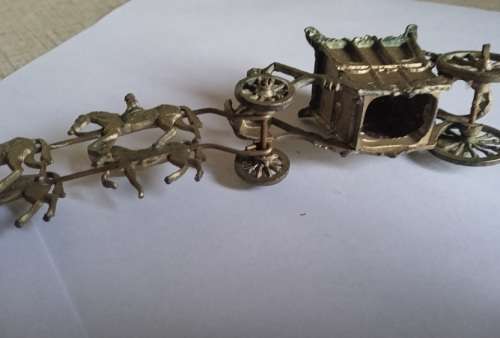 Brass model of the Coronation Carriage and horses