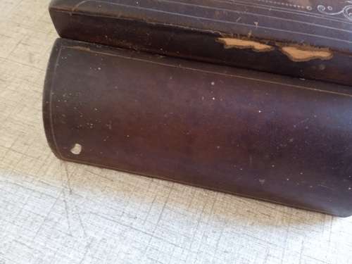 Vintage leather bound jewelery box from Italy