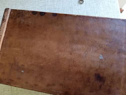 Vintage leather bound jewelery box from Italy