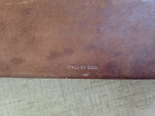 Vintage leather bound jewelery box from Italy