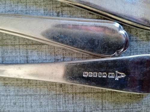Walker and Hall fish knives and forks, St James pattern