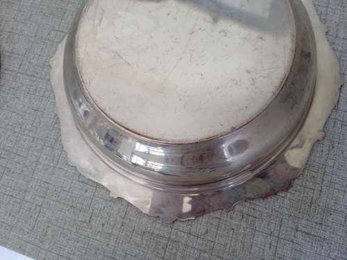 Silver plated serving dish with lid