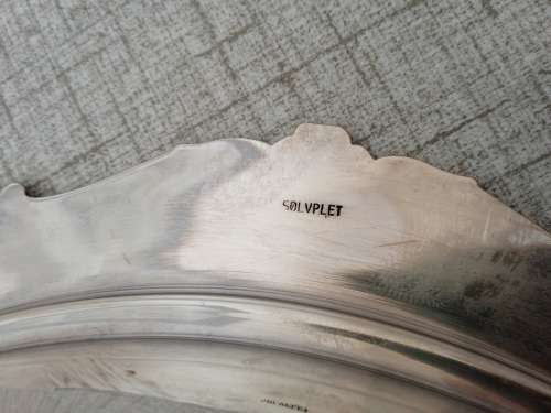 Silver plated serving dish with lid