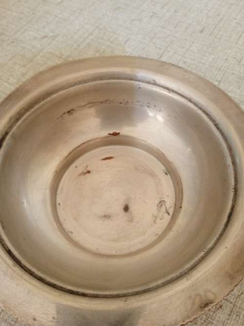 Vintage silver plated butter dish with lid