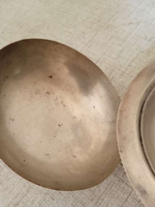 Vintage silver plated butter dish with lid