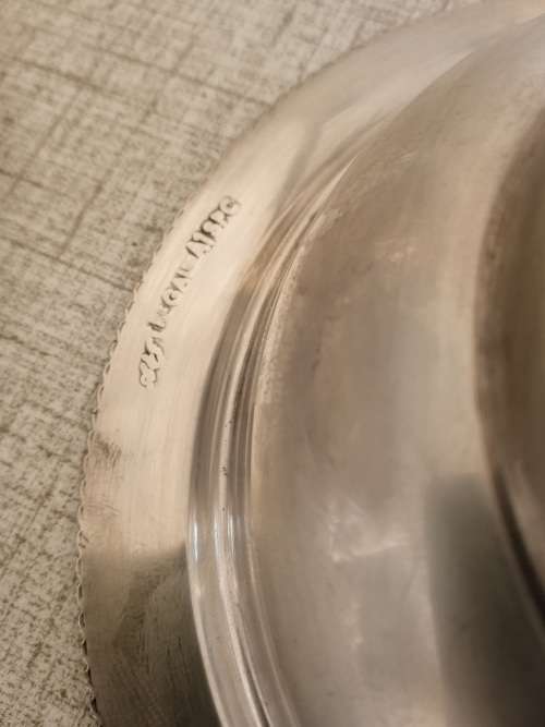 Vintage silver plated butter dish with lid