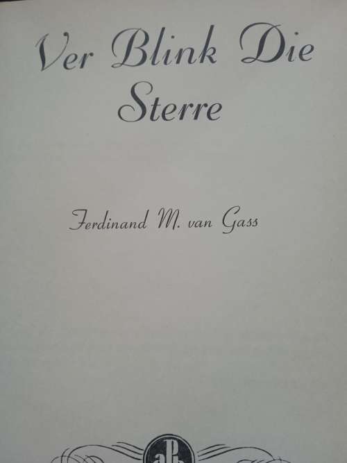 Ver Blink die sterre deur Ferdinand M van Gass