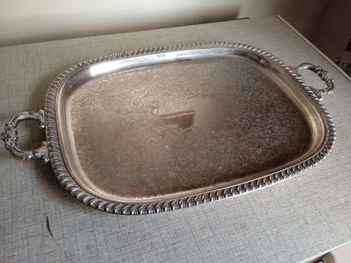 Stunning silver plated tray