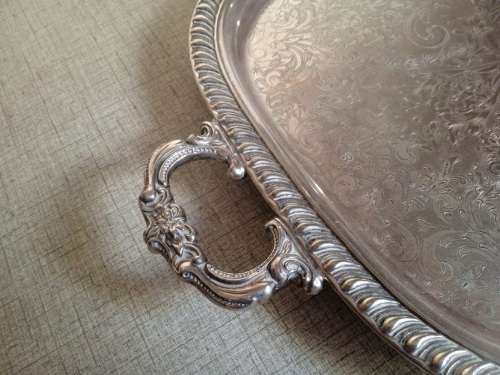 Stunning silver plated tray