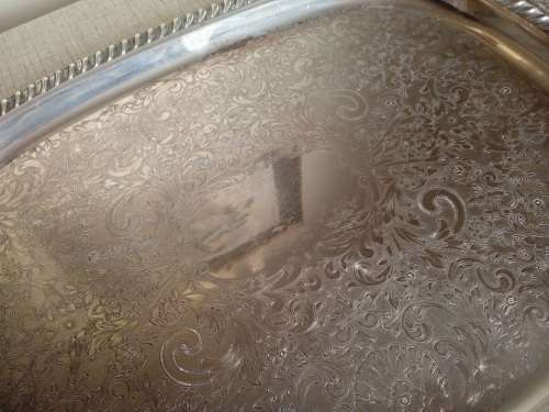 Stunning silver plated tray