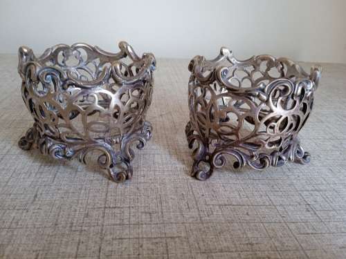 Pair of stunning silver plated  holders