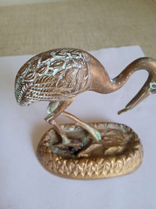 Brass bird ornament