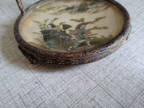 Antique jewellery box and manicure set(incomplete)