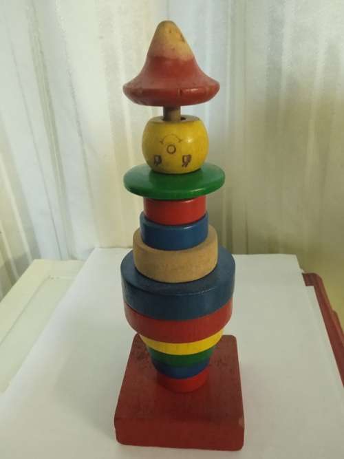 Vintage wooden stack toy