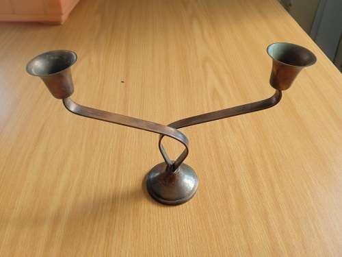 Copper 2 arm candle holder