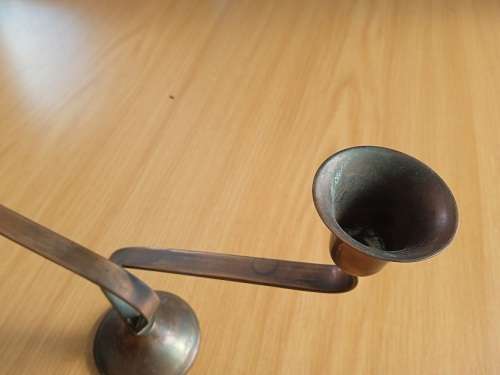 Copper 2 arm candle holder